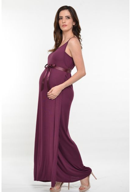 Maternity Wrap Slip Maxi Dress