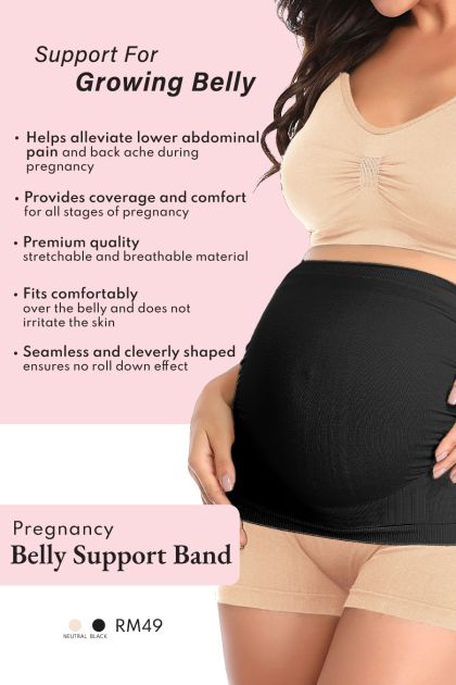 Black Pregnancy Belly Support Band